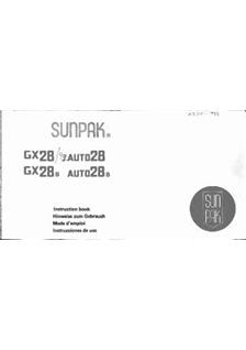 Sunpak 28 GX manual. Camera Instructions.